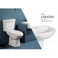 Conjunto Vaso Sanit. com Caixa Acopl Branco - Icasa Sabatini Plus Cbsab00 (Ip51+ic54 + Kit)