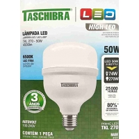 Lampada Led 50W 6500K 3600LM E27 - Taschibra High Tkl270 (Fluor. 67W / Incan. 240W)