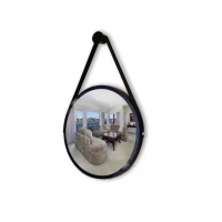 Espelho Decorativo 50cm com Alca Preto Fosco Mev Mirror - Adnet Af0017