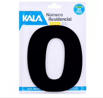 Número Residencial Acm Nº 0 Preto 125mm – Kala