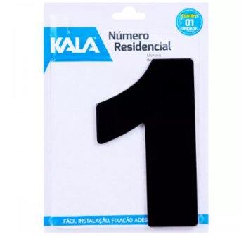 Número Residencial Acm Nº 1 Preto 125mm – Kala