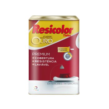 Resicolor Ouro Acrílico- 18l Branco Fosco, Super Premium 9728