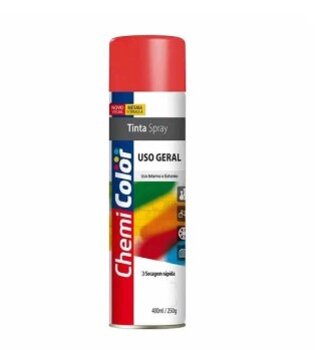 Tinta Spray 400ml Vermelho Uso Geral Chemicolor