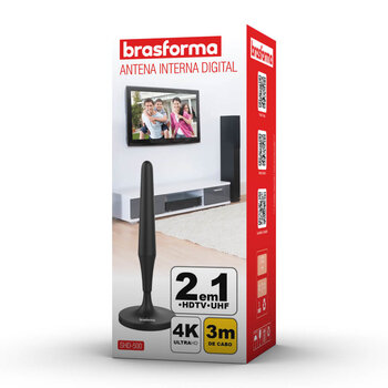 Antena Interna Uhf/Digital/Hdtv - Brasforma Shd-500