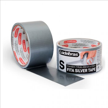 Fita Adesiva Silver Tape 48mm X 5mt Prata - Adelbras 8030800